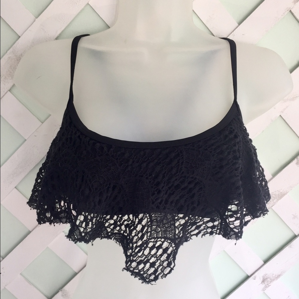 Crochet Lace Crop Top Bikini
