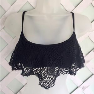 Crochet Lace Crop Top Bikini