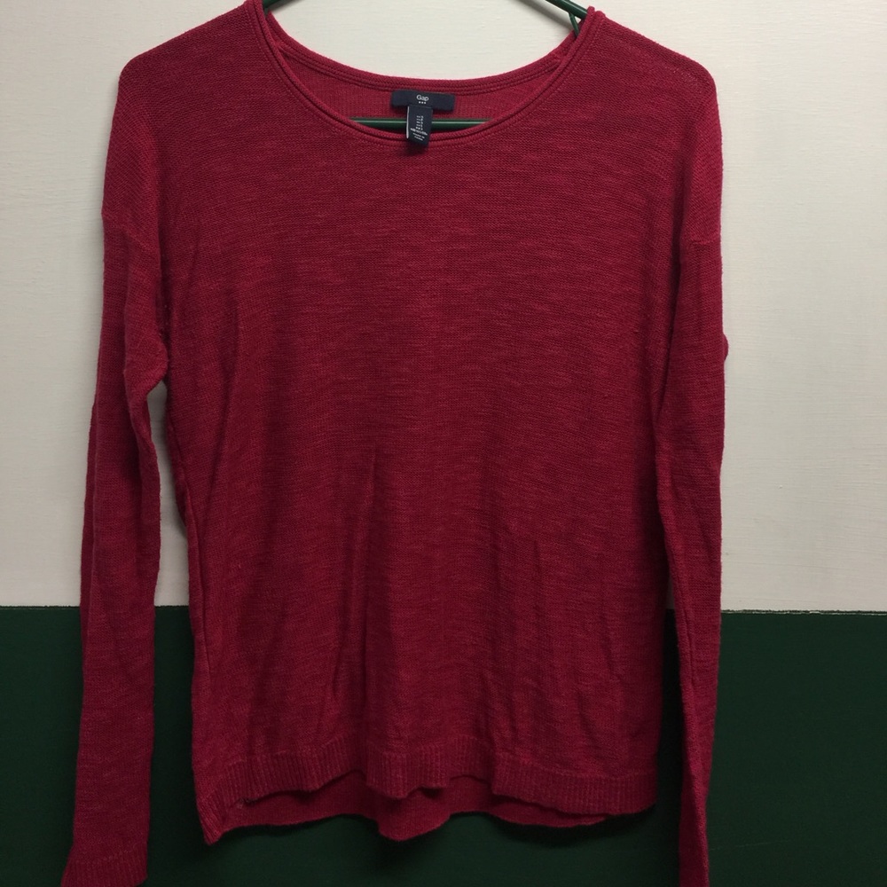 Red/pink colored sweater from GAP. Size S