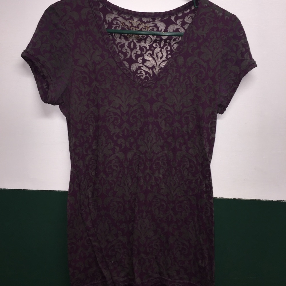 Maroon Maurice's see through t-shirt. Size M
