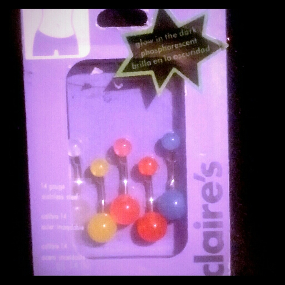 Glow In The Dark Belly Button Rings