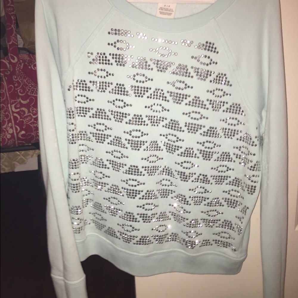 PINK blue sweatshirt