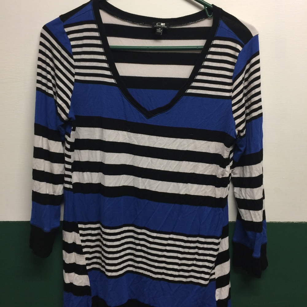 Cable and gauge blue black and white striped