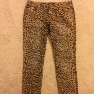 vanilla star leopard print skinny jeans