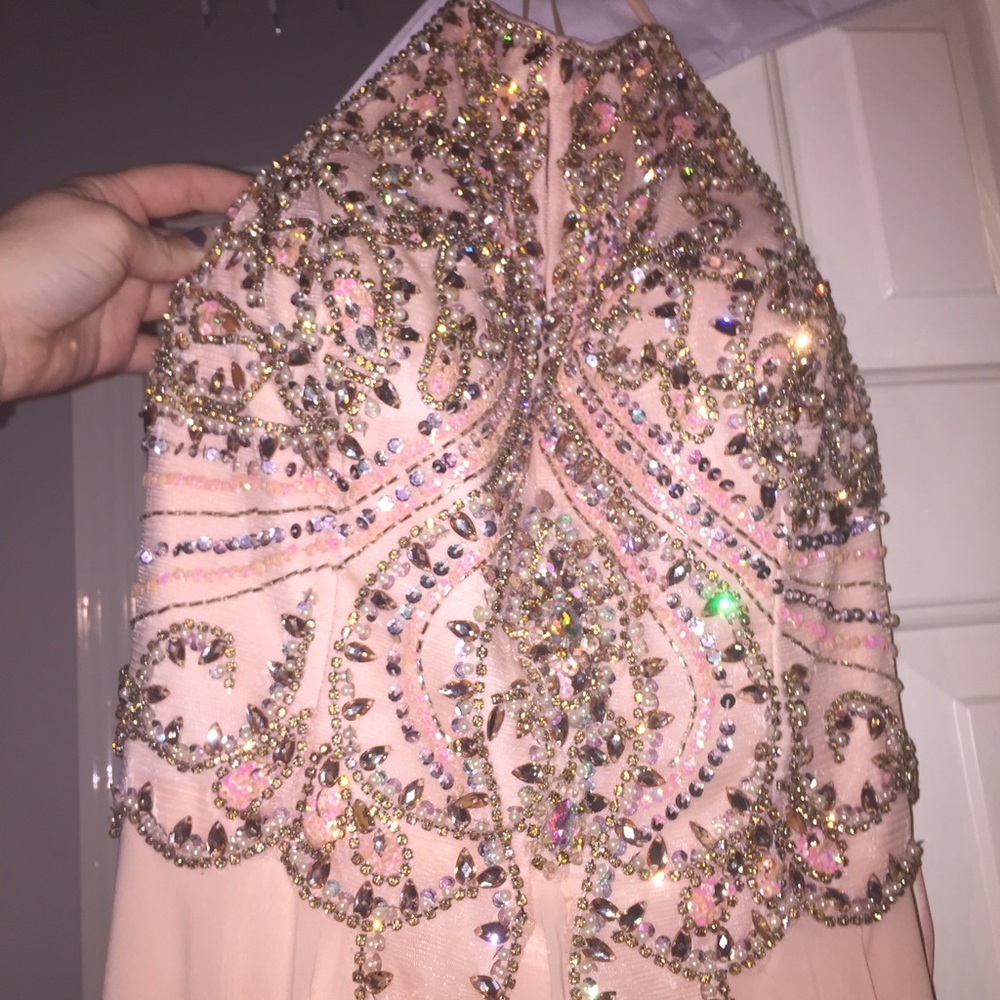Light pink prom dress