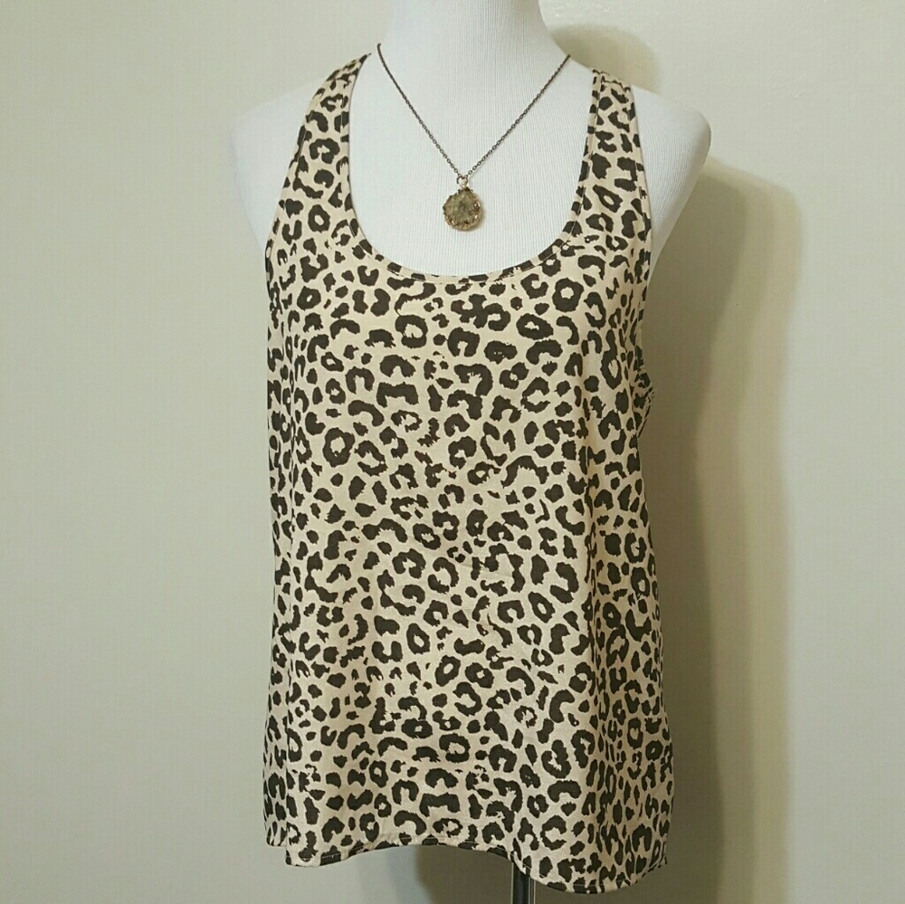 Forever 21 Leopard print tank top Large NWT