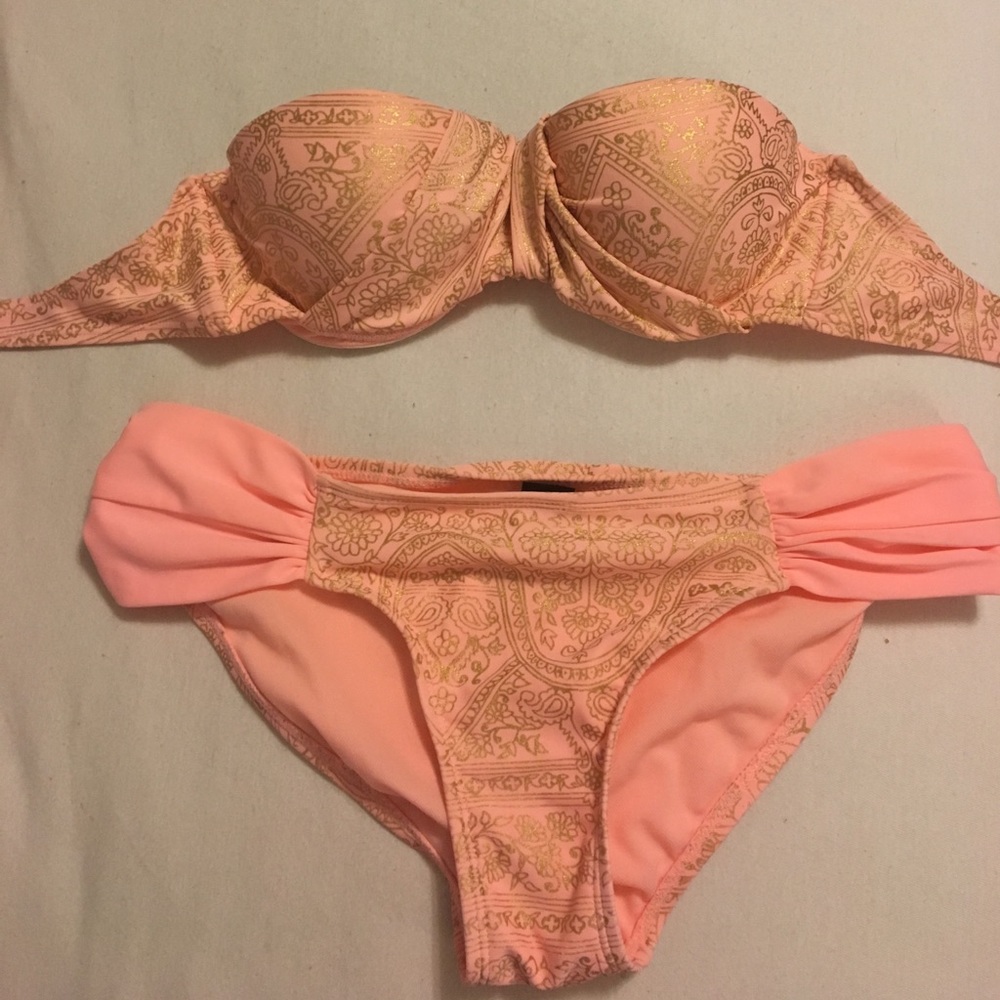 Gold and peach Bathing suit