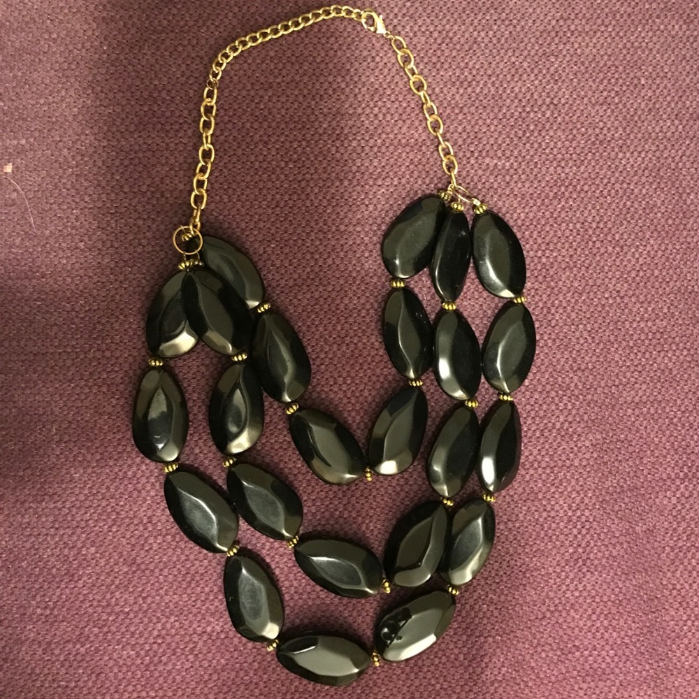 Black and gold statement necklace