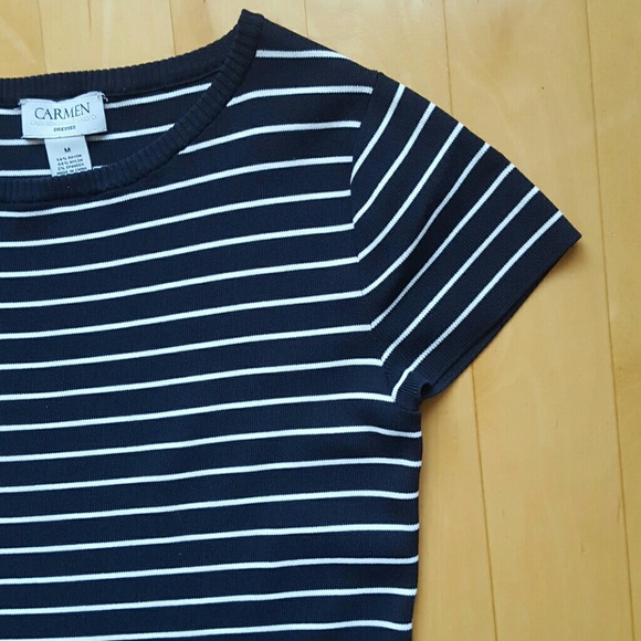 Women's Short Sleeve Striped Casual dress - Picture 3 of 4