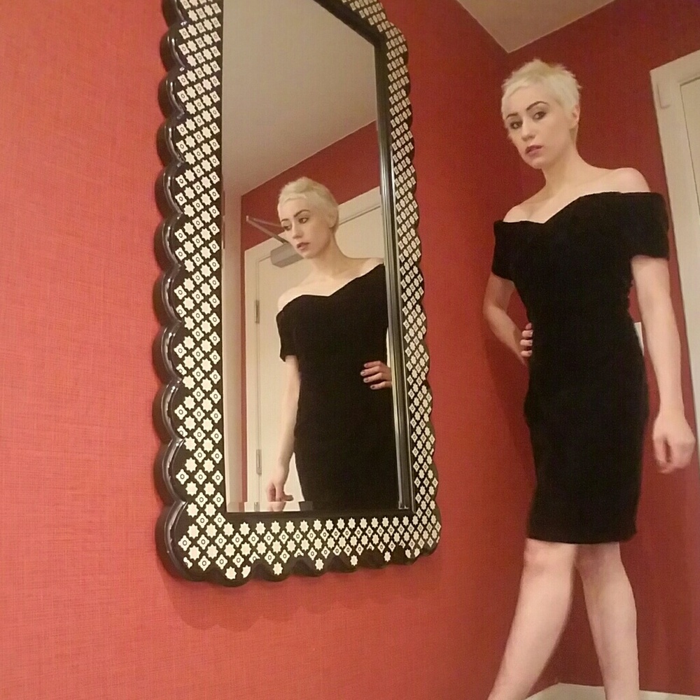 Velvet vintage cocktail dress