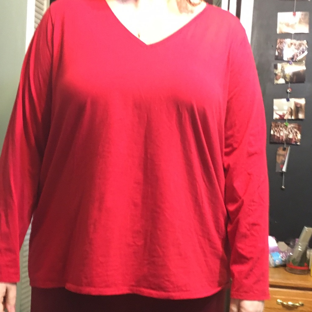 Red v neck
