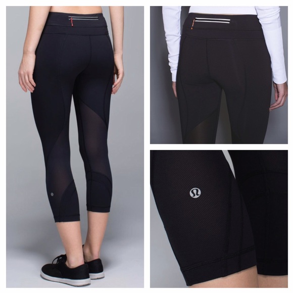 lululemon athletica Pants - Lululemon InspireCrop *Block It Pocket Reflective