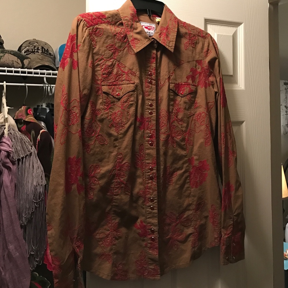 Roper western style snap shirt