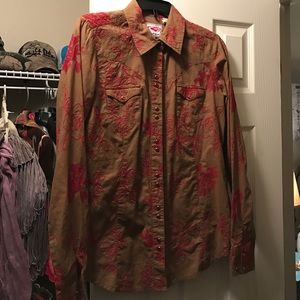 Roper western style snap shirt