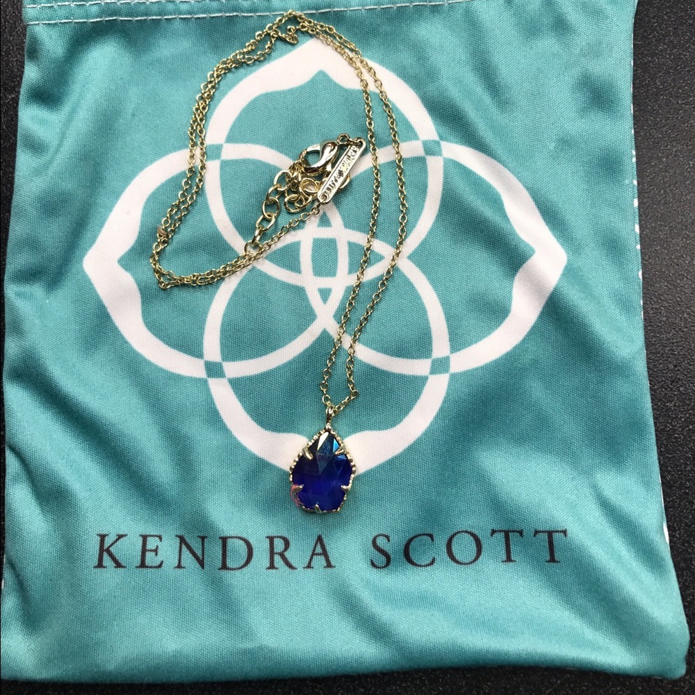 Kendra Scott Iridescent Cobalt Necklace