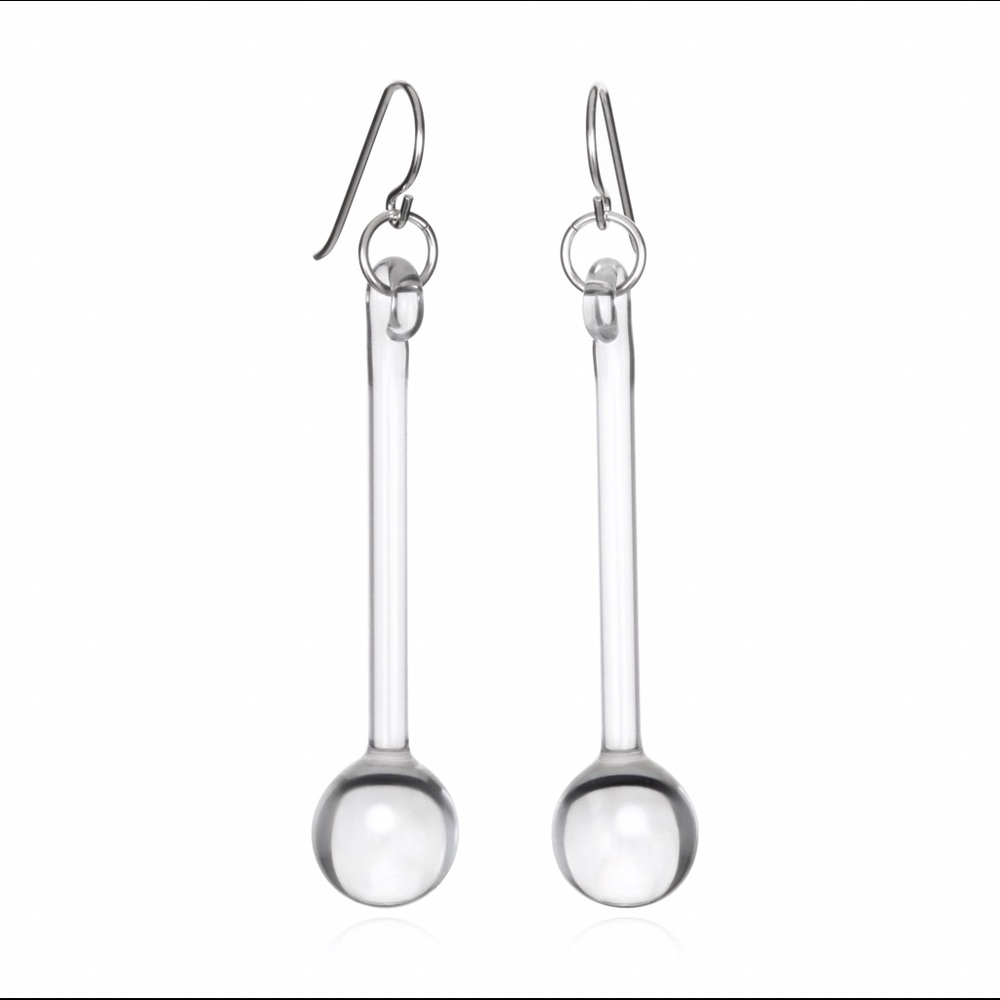 Glass Pendent Drop Earrings