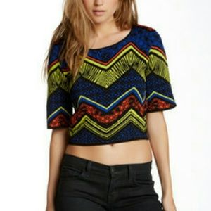 Jealous Tomato 1/4 Sleeve Crop Top