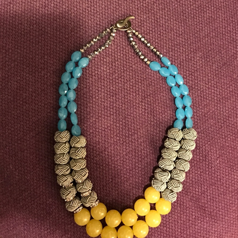 Anthropologie mixed media statement necklace
