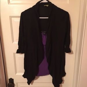 Black cardigan.