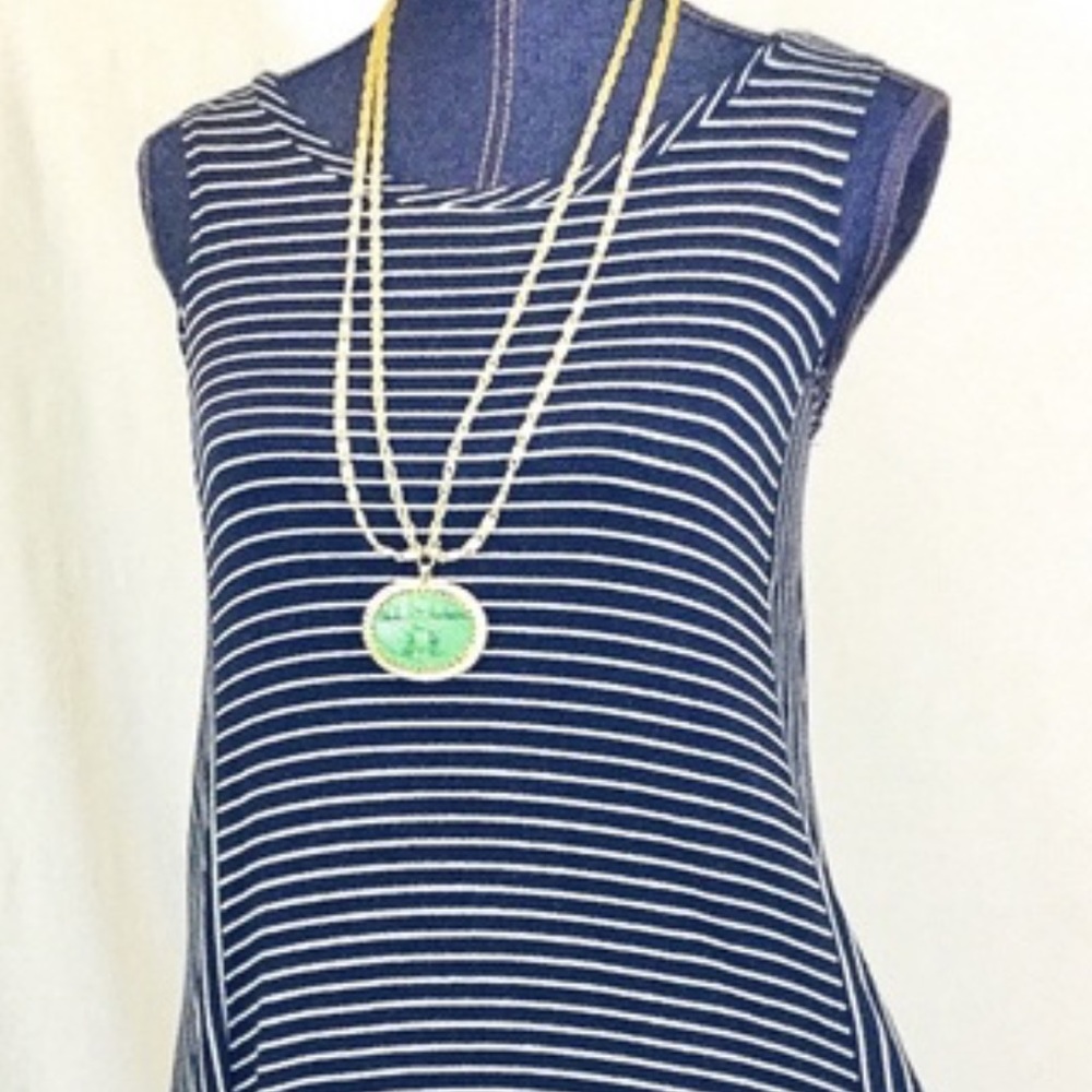 FIRM-VANITY ROOM NEW Small Navy Stripe Shift Dress - Picture 5 of 8