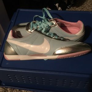 Nike ID baby pink&blue shoes