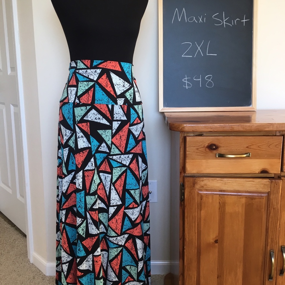 LuLaRoe maxi skirt size 2xl