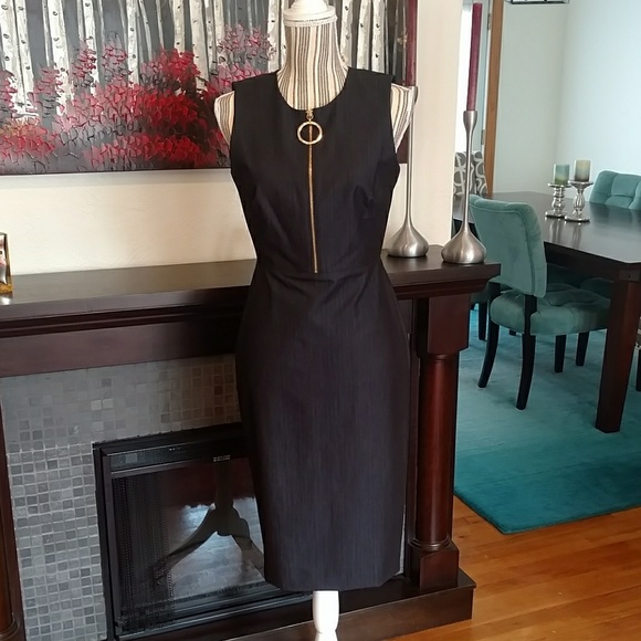 Calvin Klein Dresses & Skirts - final reductionDenim Look Calvin Klein Dress