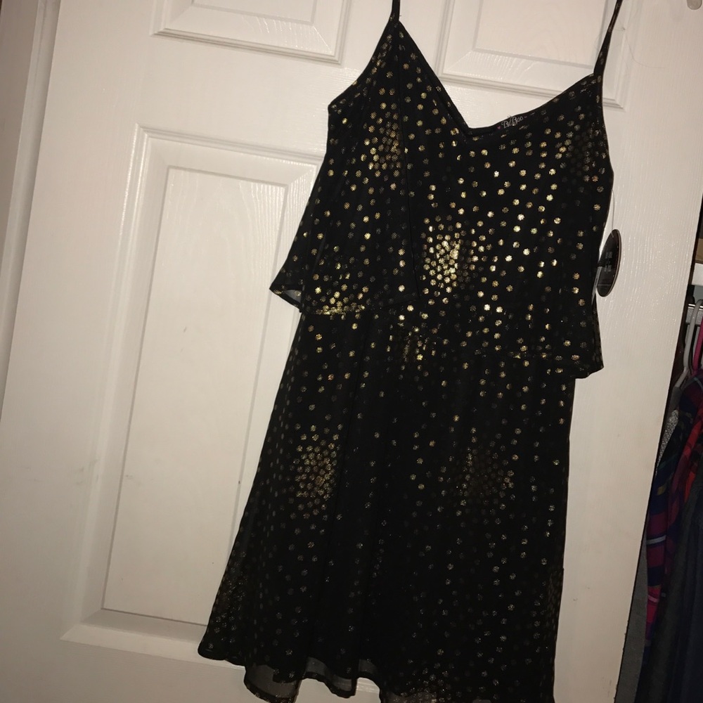 Black and gold dress