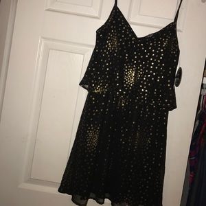 Black and gold dress
