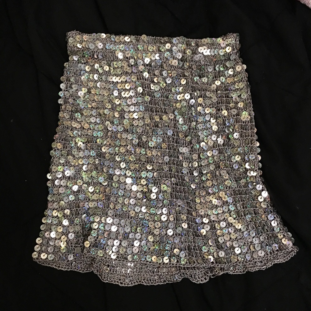 Gorgeous sequin skirt.