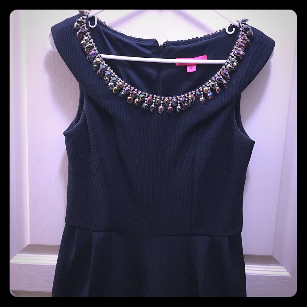 Betsey Johnson navy dress Size 4