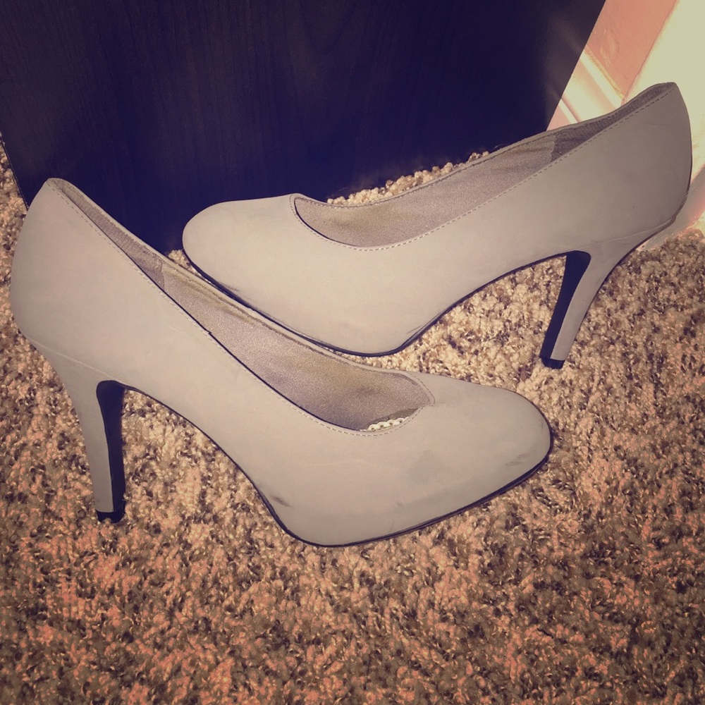 Grey high heels