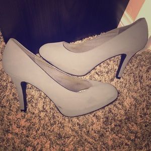 Grey high heels