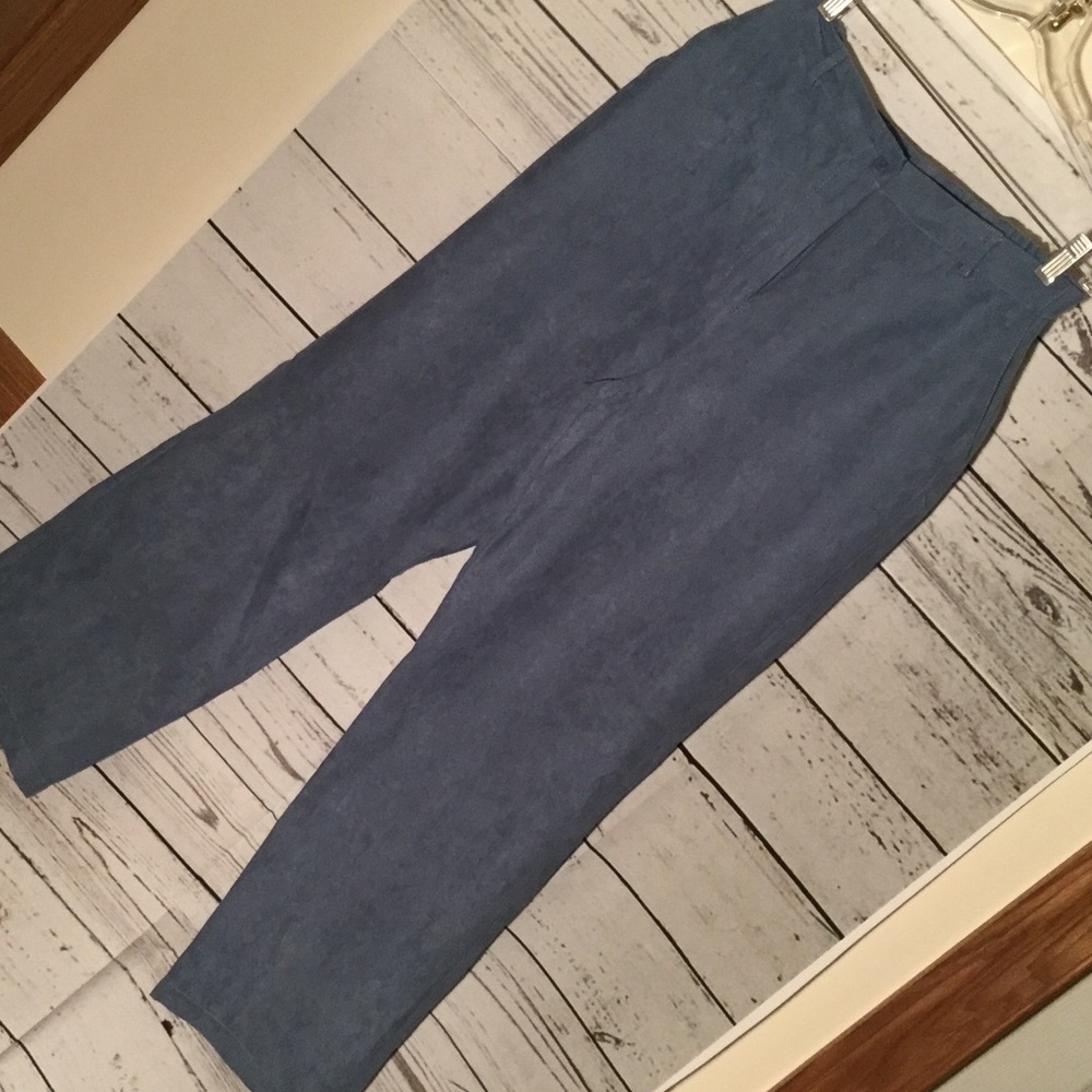Design Loft blue faux suede pants