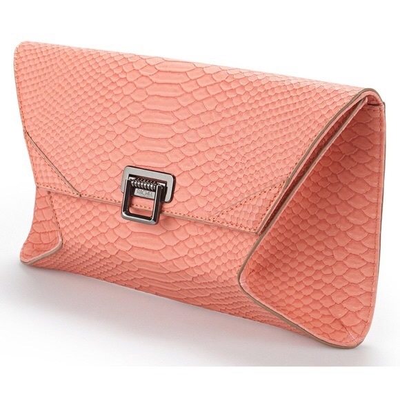 ✨SOLD✨ new | Rachel Roy Coral Geometric Clutch - Picture 2 of 4