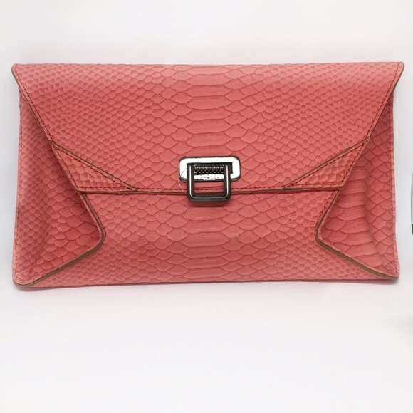 ✨SOLD✨ new | Rachel Roy Coral Geometric Clutch - Picture 3 of 4