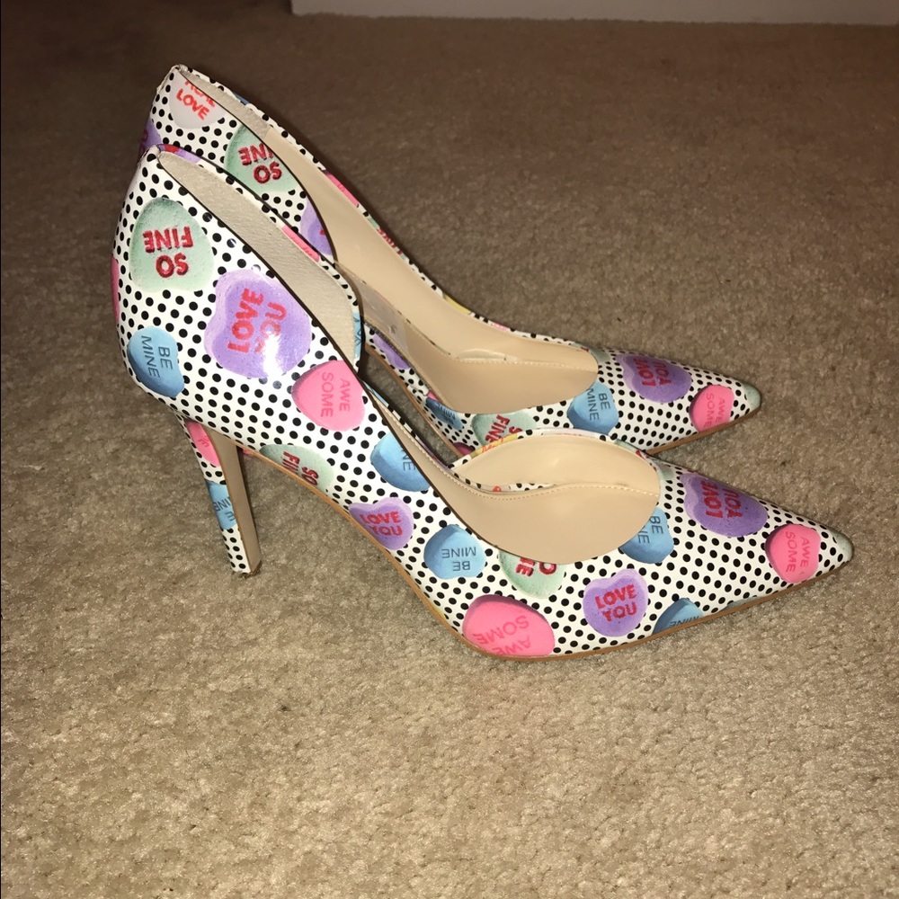NWOT - Jessica Simpson Valentines candy high heels