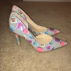 NWOT - Jessica Simpson Valentines candy high heels
