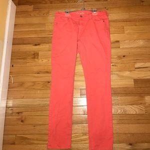 Coral jeans
