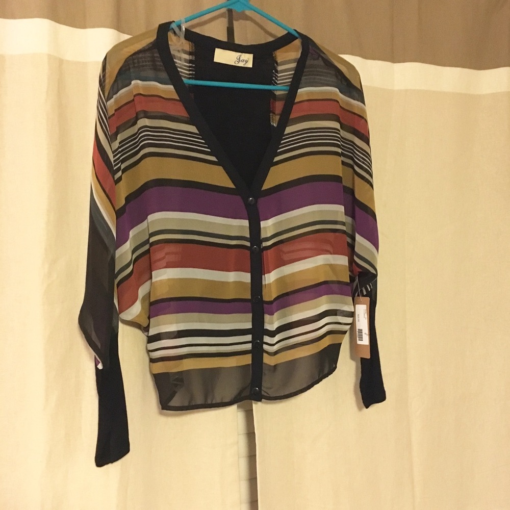 Stripe sheer top