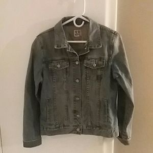 Old Navy light wash jean jacket.