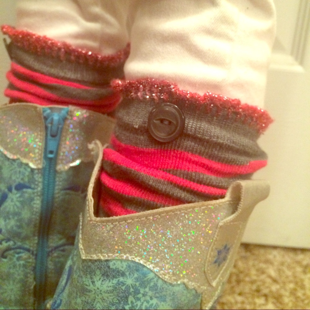 Girls leg warmer boot socks