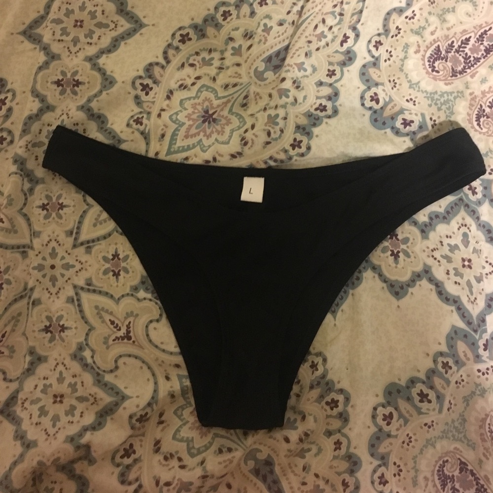 black bikini bottoms