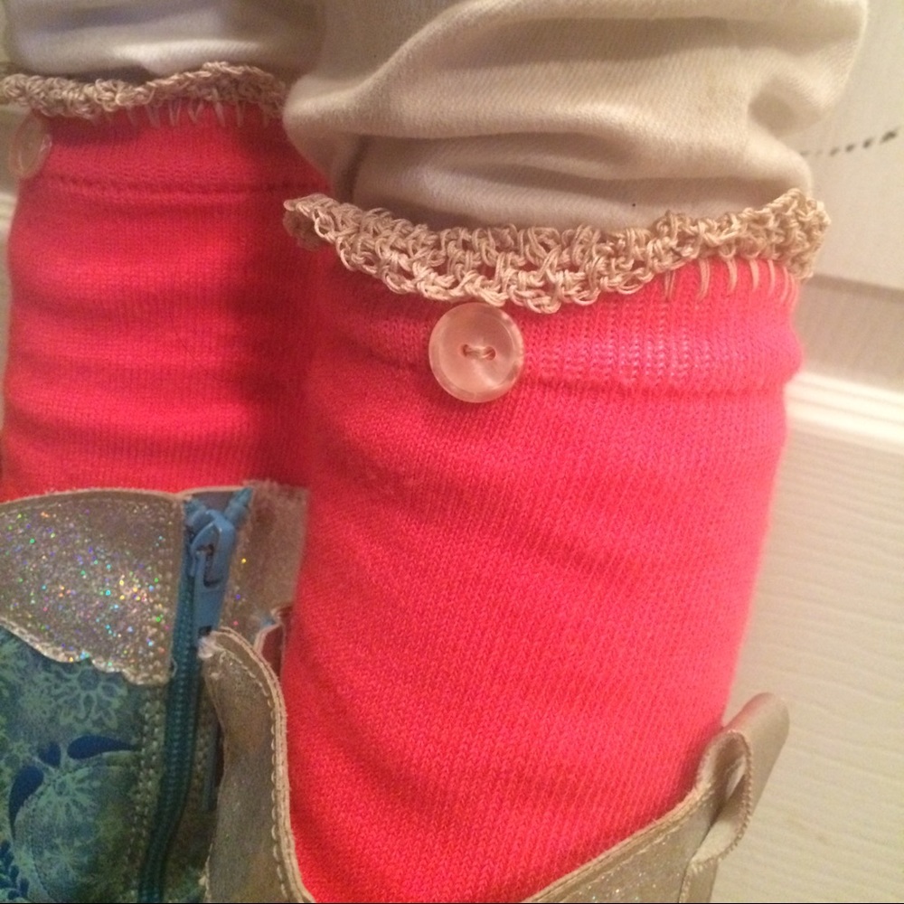 Girls leg warmer boot socks