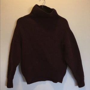 Heavy Knit Merlot Aritzia Sweater XXS