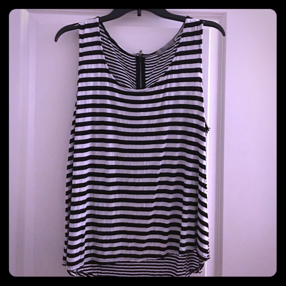 Black & white stripped Nordstrom Olivia moon tank