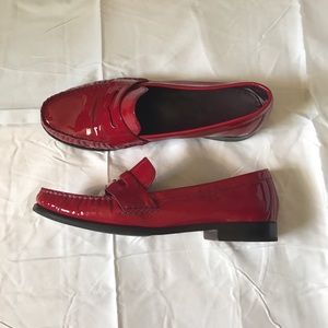 Cole Haan Bright Red Leather Flats