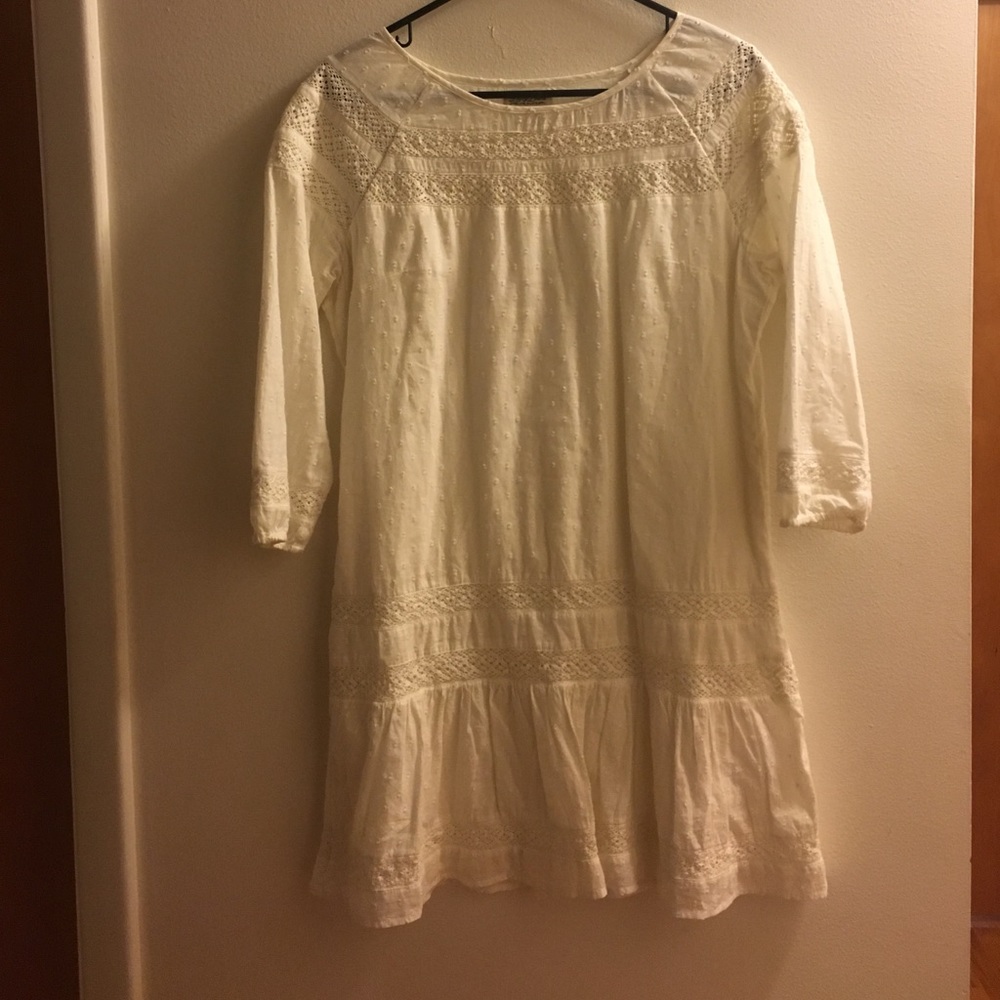 LUCKY BRAND: simple white dress