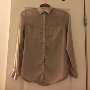 Beige button down shirt