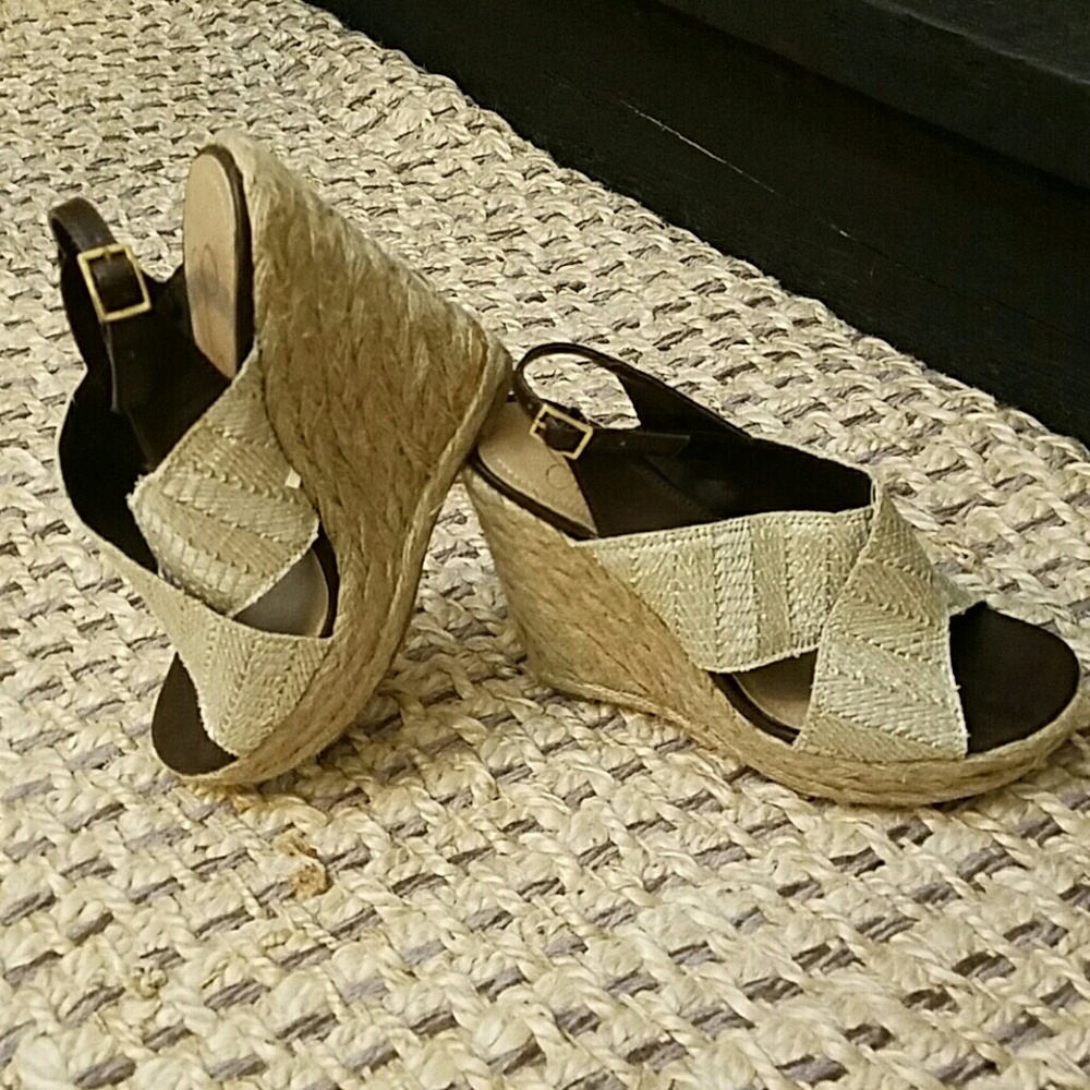 JS Wedge Sling Back Sandals
